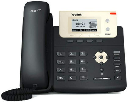 Yealink T21P E2 IP Phone, 2 Lines. 2.3-Inch Graphical Display. Dual-port 10/100 Ethernet, 802.3af PoE, Power Adapter Not Included (SIP-T21P E2)