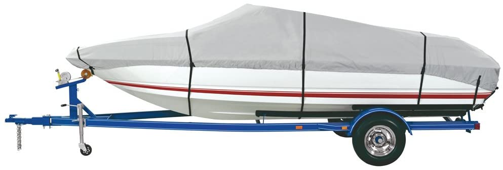 HEAVY DUTY POLYESTER BOAT COVER D 17'-19' V-HULL & RUNABOUTS - BEAM WIDTH TO 96