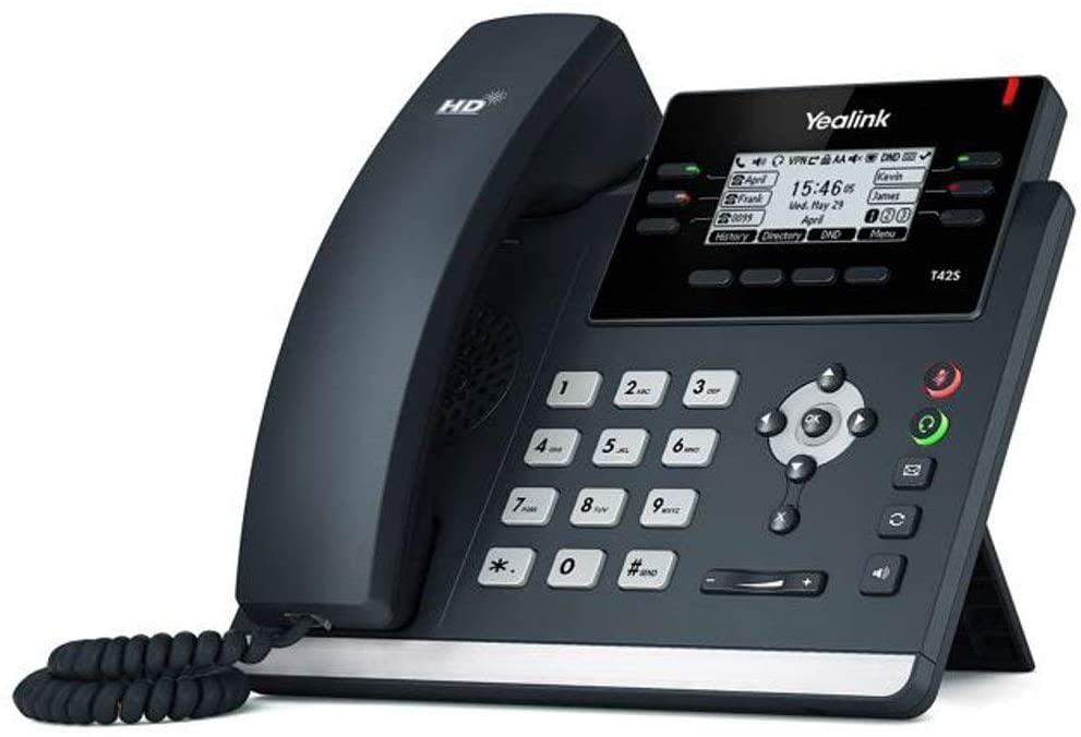 Yealink SIP-T42S Gigabit SIP Phone 12 Lines+HD Voice