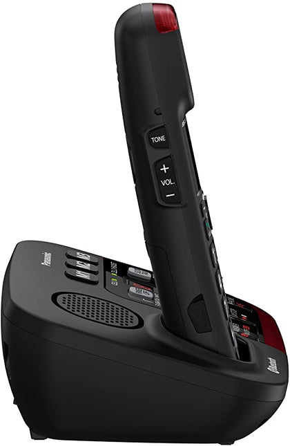 PANASONIC Link2Cell KX-TGM430B Bluetooth Amplified Cordless Phone with Digital Answering Machine Talking Caller ID Keypad and Phonebook - 1 Handset (Black)