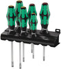 Wera - 5105650001 Kraft form Plus 334/6 Screwdriver Set with Rack and Laser tip, 6-Pieces